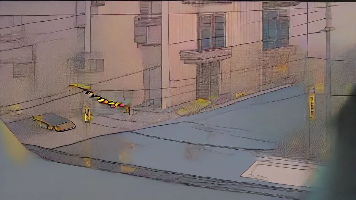 Police officers investigating a cordoned-off accident scene on an Indian street at dusk.