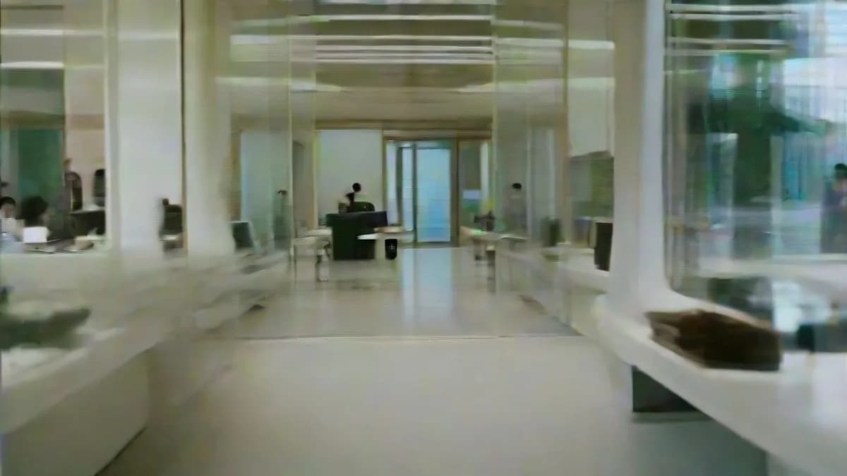 Financial traders working at computer terminals in Shanghai during market downturn