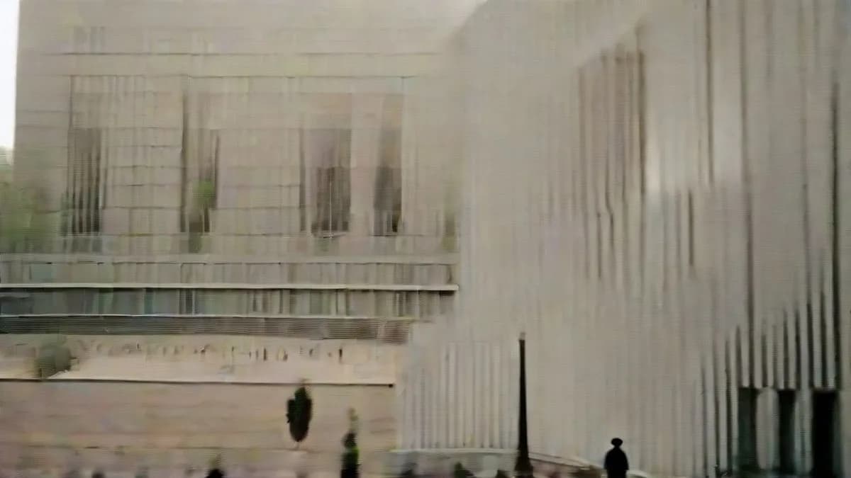 Exterior view of a New Delhi court building under natural daylight.