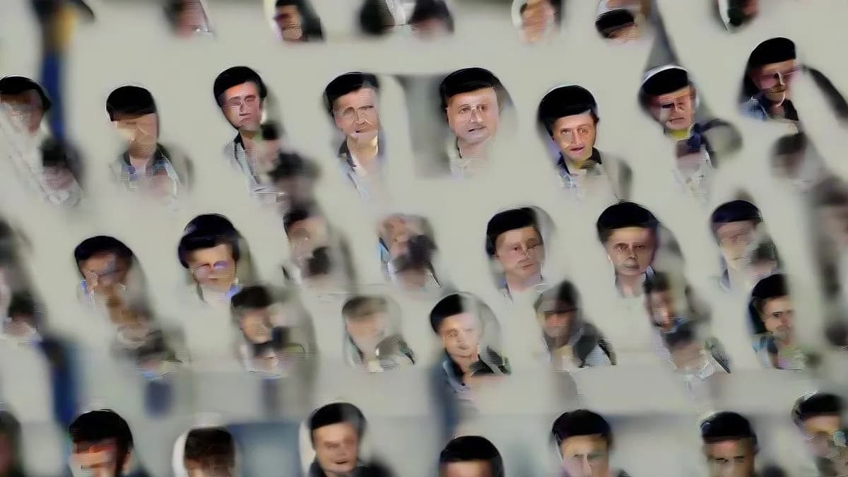 Ukrainian President Volodymyr Zelenskyy speaking at a press conference